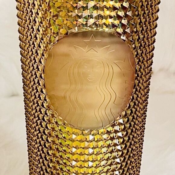 Walt Disney World 50th Anniversary Geometric Starbucks Tumbler with Straw – Gold - Picture 6 of 10